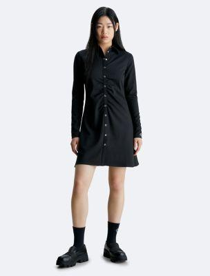 Slim Button-Down Shirt Dress by CALVIN KLEIN