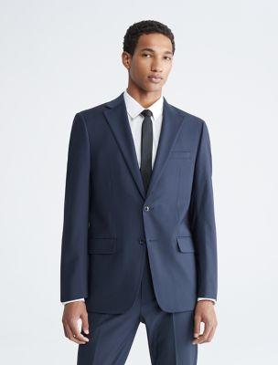 Slim Fit Navy Suit Jacket by CALVIN KLEIN