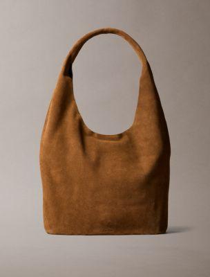 Slouchy Suede Leather Medium Shoulder Bag | Calvin Klein by CALVIN KLEIN