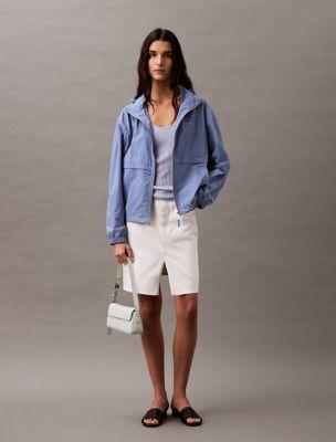 Smooth Cropped Relaxed Bomber Jacket by CALVIN KLEIN