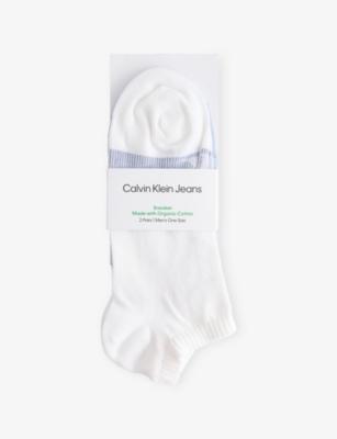 Sneaker Brand-Print Pack Of Two Stretch-Cotton Blend Socks by CALVIN KLEIN Sneaker Brand-Print Pack Of Two Stretch-Cotton Blend Socks by CALVIN KLEIN