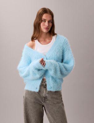 Soft Cropped Cardigan Sweater by CALVIN KLEIN