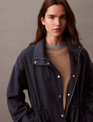 Soft Twill Hooded Windbreaker Jacket by CALVIN KLEIN