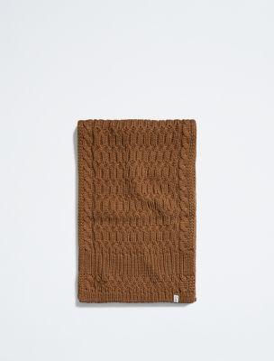 Solid Cable Knit Scarf | Calvin Klein by CALVIN KLEIN