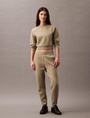 Spacer Cropped Crewneck Sweatshirt + Spacer Knit Joggers | Calvin Klein by CALVIN KLEIN