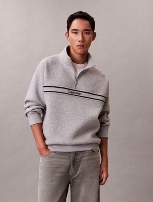 Spacer Relaxed Quarter Zip Sweatshirt by CALVIN KLEIN