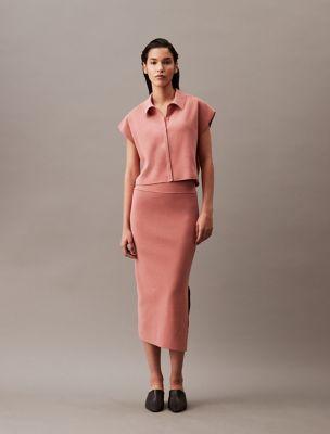 Split Hem Midi Skirt by CALVIN KLEIN