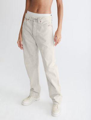Standards Marble Dye Straight Leg Jeans by CALVIN KLEIN