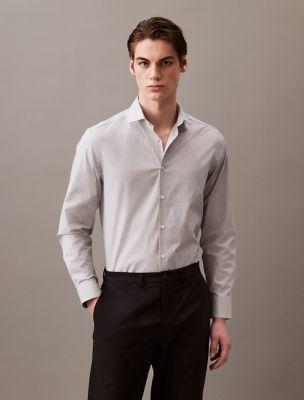 Steel Slim Fit Stripe Button-Down Shirt by CALVIN KLEIN