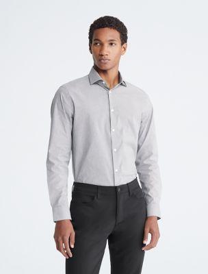 Steel Slim Fit Stripe Button-Down Shirt by CALVIN KLEIN