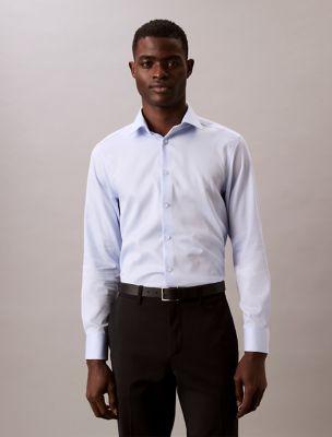Steel Solid Slim Fit Button-Down Shirt by CALVIN KLEIN