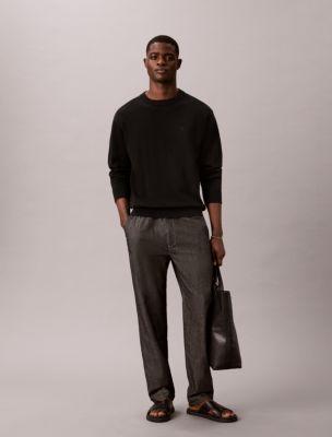 Straight Chambray Pull-On Pants by CALVIN KLEIN