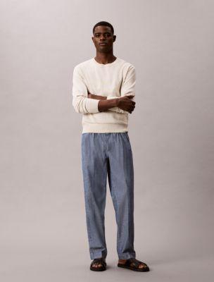 Straight Chambray Pull-On Pants by CALVIN KLEIN