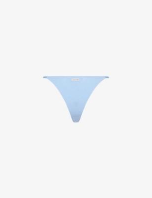 String High-Rise Stretch-Cotton Blend Thong by CALVIN KLEIN