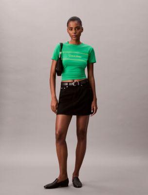 Stripe Logo Graphic Slim T-Shirt by CALVIN KLEIN