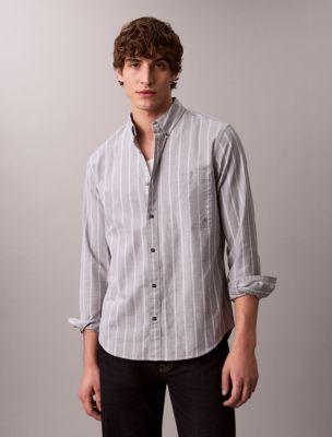 Striped Oxford Classic Button-Down Shirt by CALVIN KLEIN