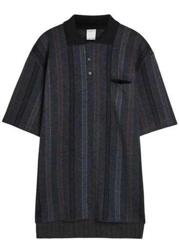 Striped wool polo shirt by CALVIN KLEIN
