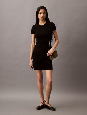 Tech Knit Short Sleeve Dress by CALVIN KLEIN