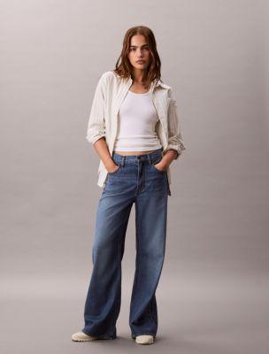 Tencel Ultra High Rise Wide Leg Jeans by CALVIN KLEIN