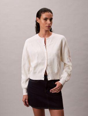 Textured Jacquard Cardigan by CALVIN KLEIN