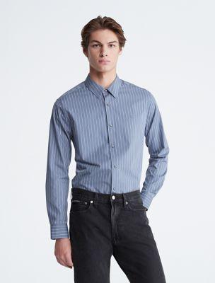 Thin Stripe Classic Button-Down Shirt by CALVIN KLEIN