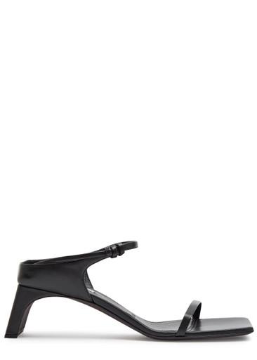 Tilda 55 grained leather mules by CALVIN KLEIN