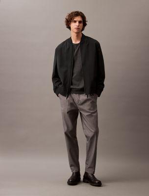 Tropical Wool Blend Bomber Jacket by CALVIN KLEIN