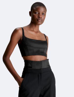Tux Satin Corset Top by CALVIN KLEIN