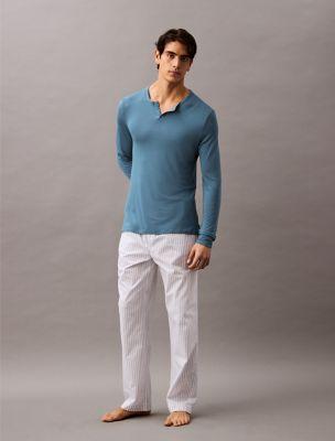 Ultra Soft Modal Pique Henley Sleep Tee by CALVIN KLEIN