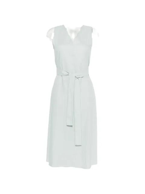 V-neck belted midi dress by CALVIN KLEIN