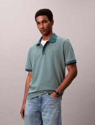 Varsity Stripe Polo Shirt by CALVIN KLEIN