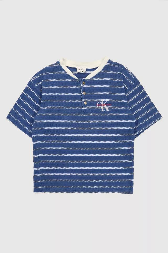 Vintage Calvin Klein Short Sleeve Henley Shirt by CALVIN KLEIN