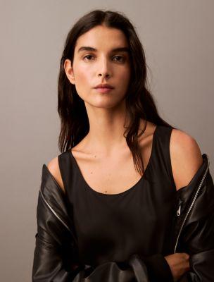 Viscose Satin Tank Top by CALVIN KLEIN