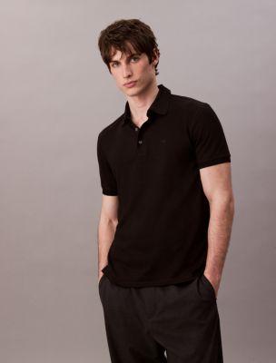 Waffle Knit Classic Polo Shirt by CALVIN KLEIN