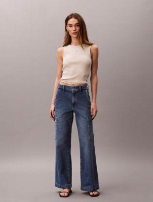 Wide Leg Cargo Jeans by CALVIN KLEIN