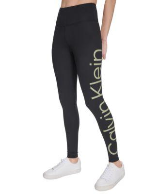 Women's Active High-Waist Jumbo-Logo Full-Length Leggings by CALVIN KLEIN Women's Active High-Waist Jumbo-Logo Full-Length Leggings by CALVIN KLEIN