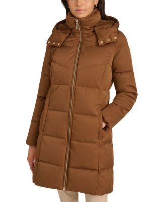 Women's Hooded Faux-Fur-Lined Midi Puffer Coat by CALVIN KLEIN Women's Hooded Faux-Fur-Lined Midi Puffer Coat by CALVIN KLEIN