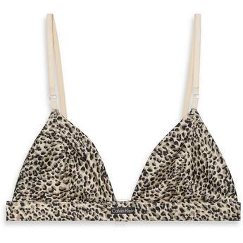Women's Leopard Triangle Fold Non-Wired Bralette by CALVIN KLEIN