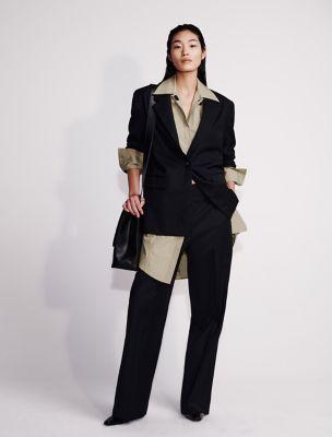 Wool Blend Tailored Pants by CALVIN KLEIN