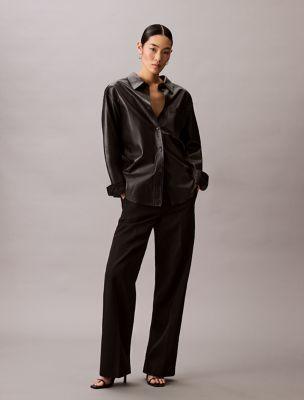 Wool Gabardine Blend Trouser by CALVIN KLEIN