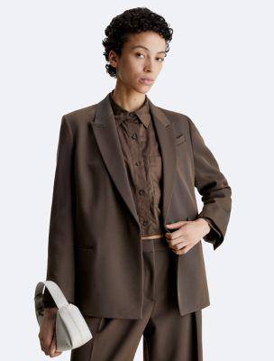 Wool Twill Blazer by CALVIN KLEIN