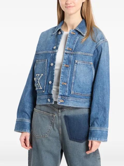 Workwear logo-appliqué denim jacket by CALVIN KLEIN