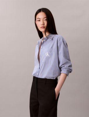 Yarn-Dyed Stripe Button-Down Shirt by CALVIN KLEIN