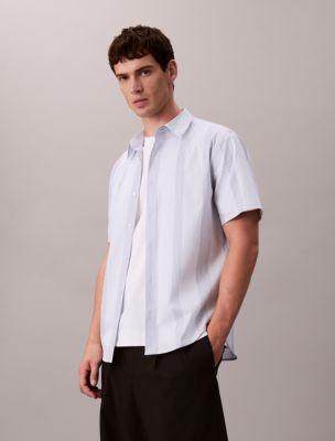 Yarn-Dyed Stripe Stretch Classic Shirt by CALVIN KLEIN