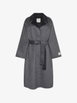 belted storm-flap coat by CALVIN KLEIN
