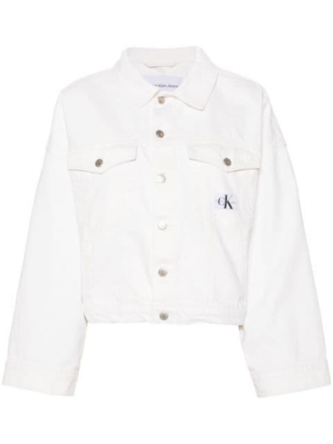 button-up denim shirt jacket by CALVIN KLEIN