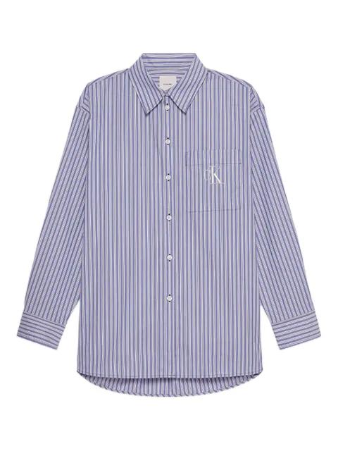 cotton poplin striped shirt by CALVIN KLEIN