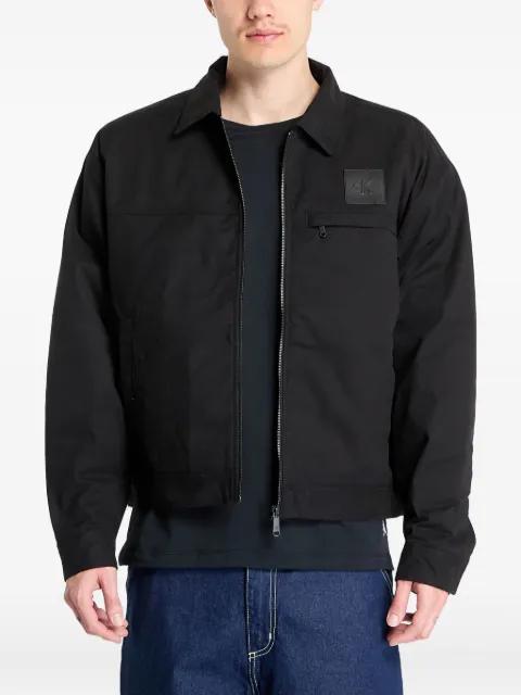 cotton zip-up shirt jacket by CALVIN KLEIN