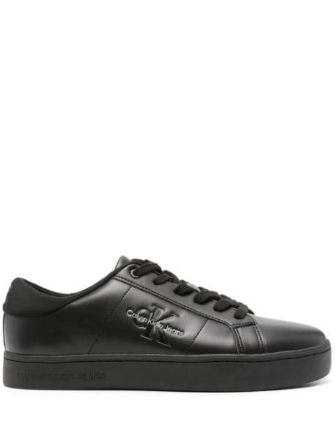 debossed-logo leather sneakers by CALVIN KLEIN