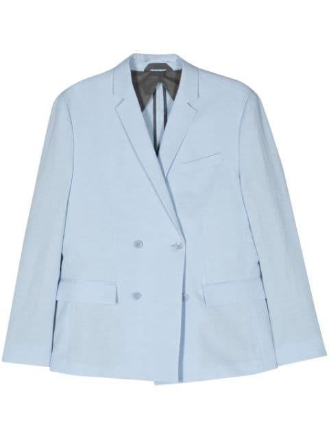 double-breasted twill blazer by CALVIN KLEIN